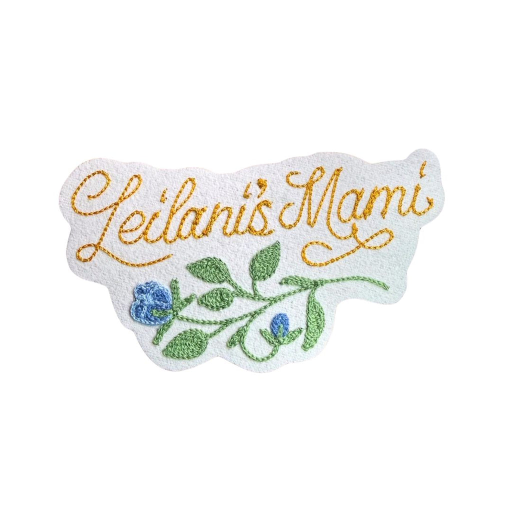 Floral Script Name Patch