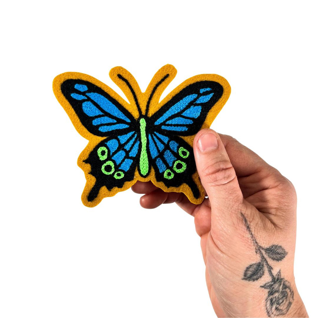 Butterfly Chainstitch Patch