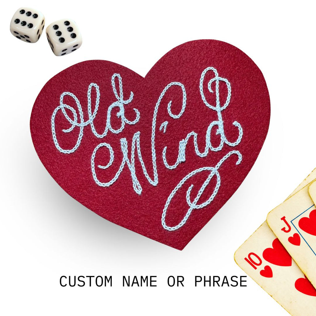 Fancy Script Heart Patch