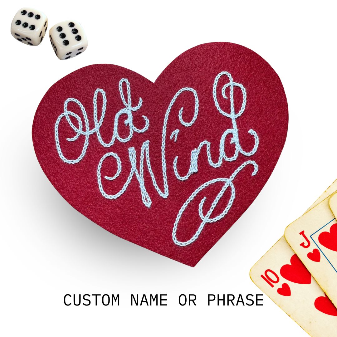 Fancy Script Heart Patch