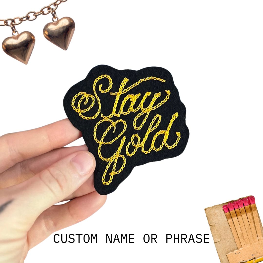 Custom Iron On Name or Phrase Patch