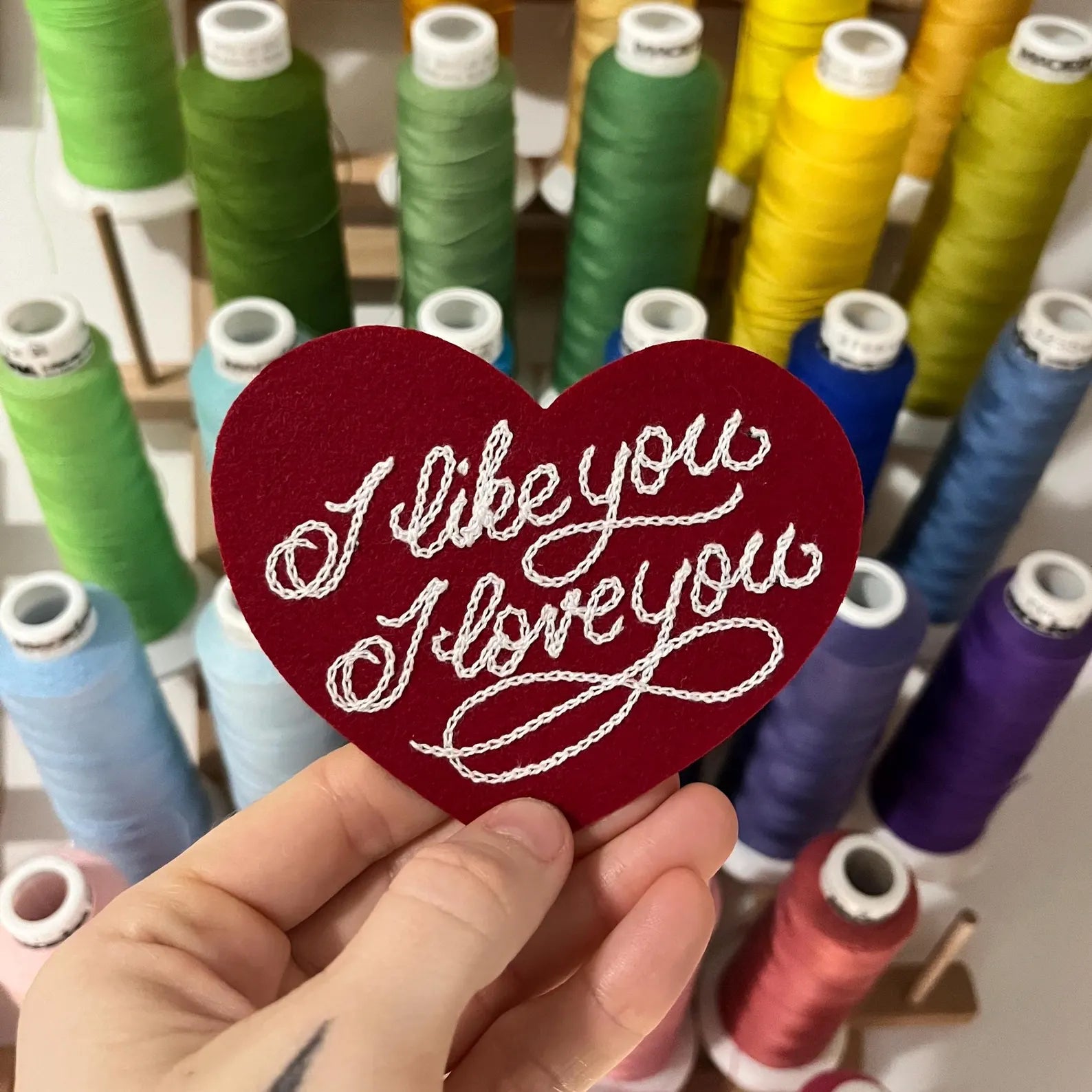 Fancy Script Heart Patch