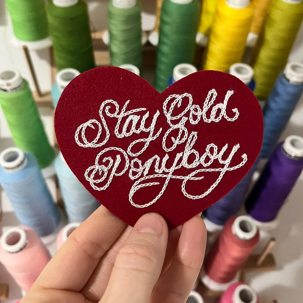 Fancy Script Heart Patch
