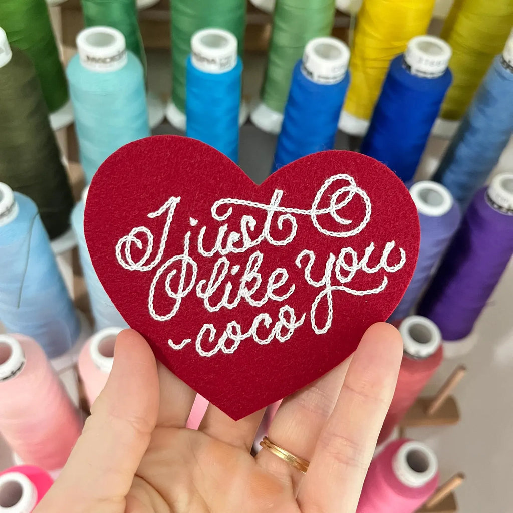 Fancy Script Heart Patch
