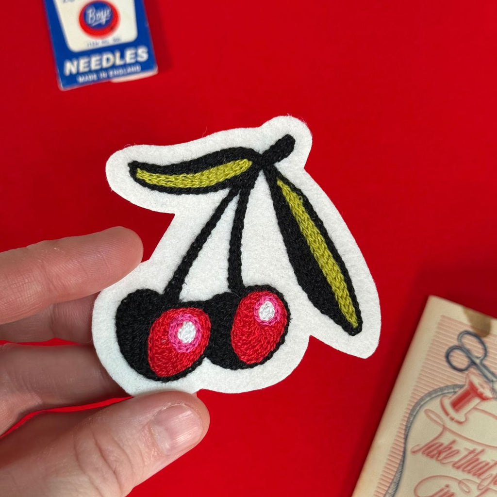 Cherry Chainstitch Patch
