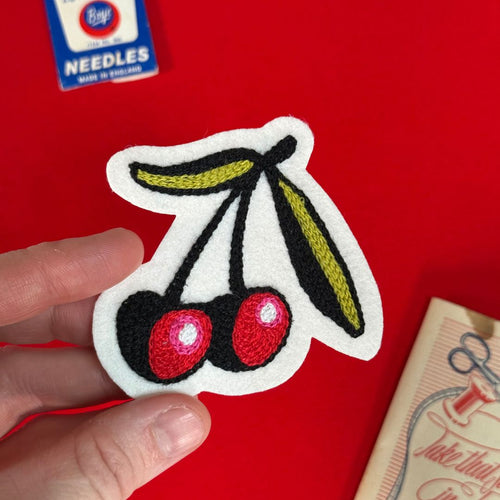 Cherry Chainstitch Patch