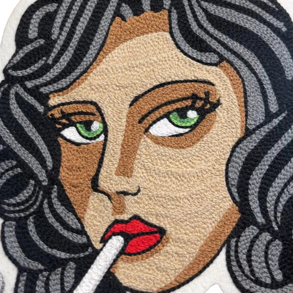 Smoking Lady Back Patch