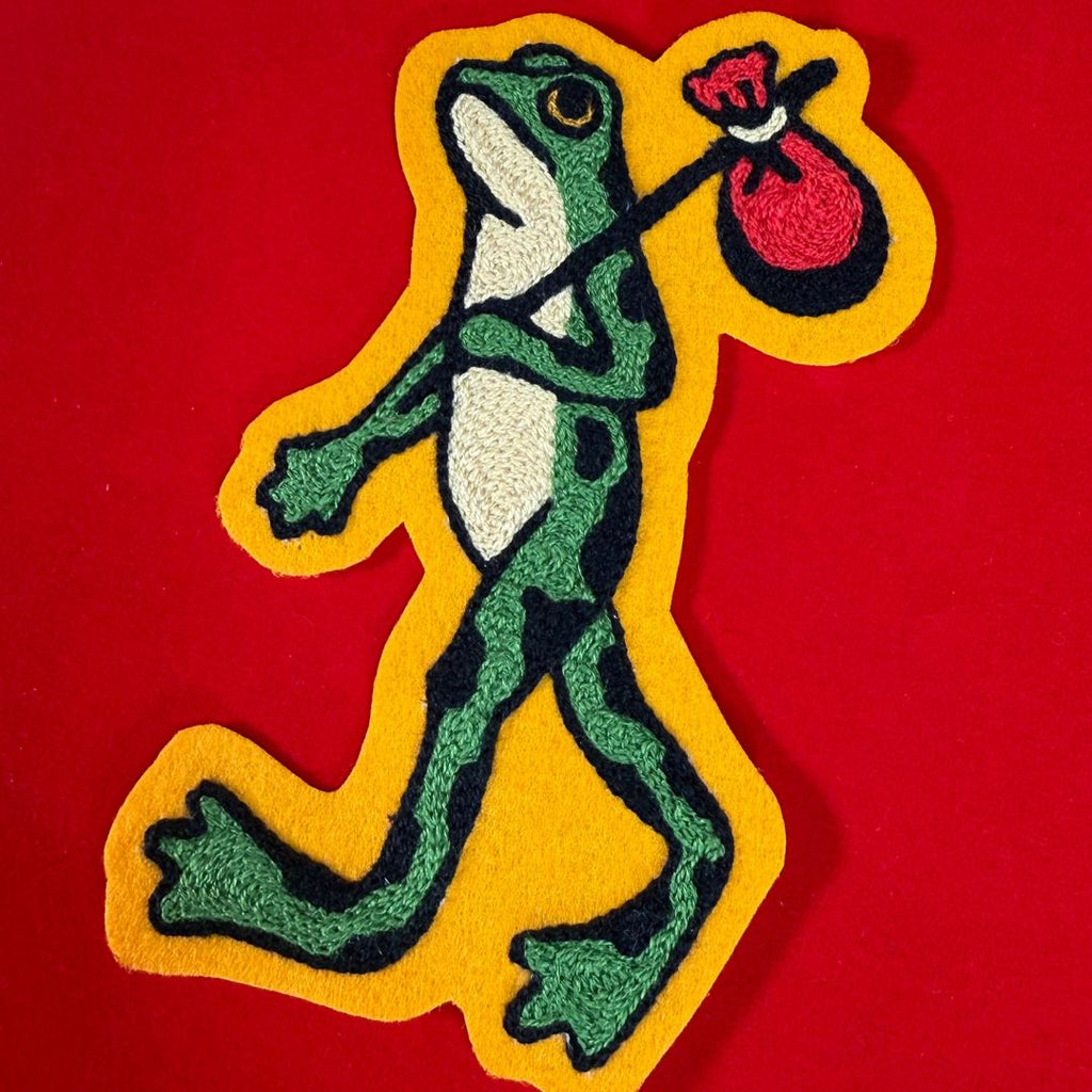 Traveling Frog Chainstitch Patch