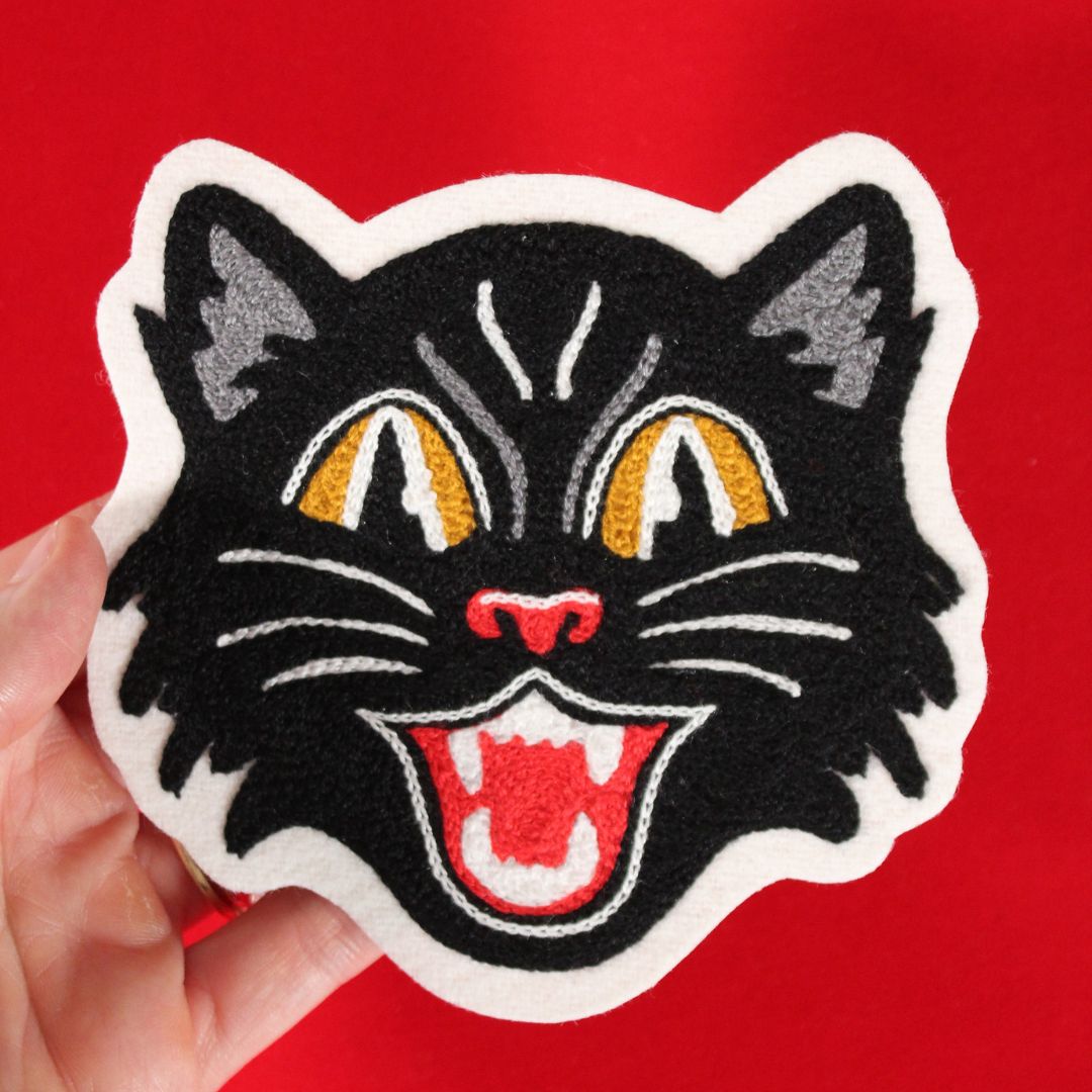 Vintage Black Cat Patch